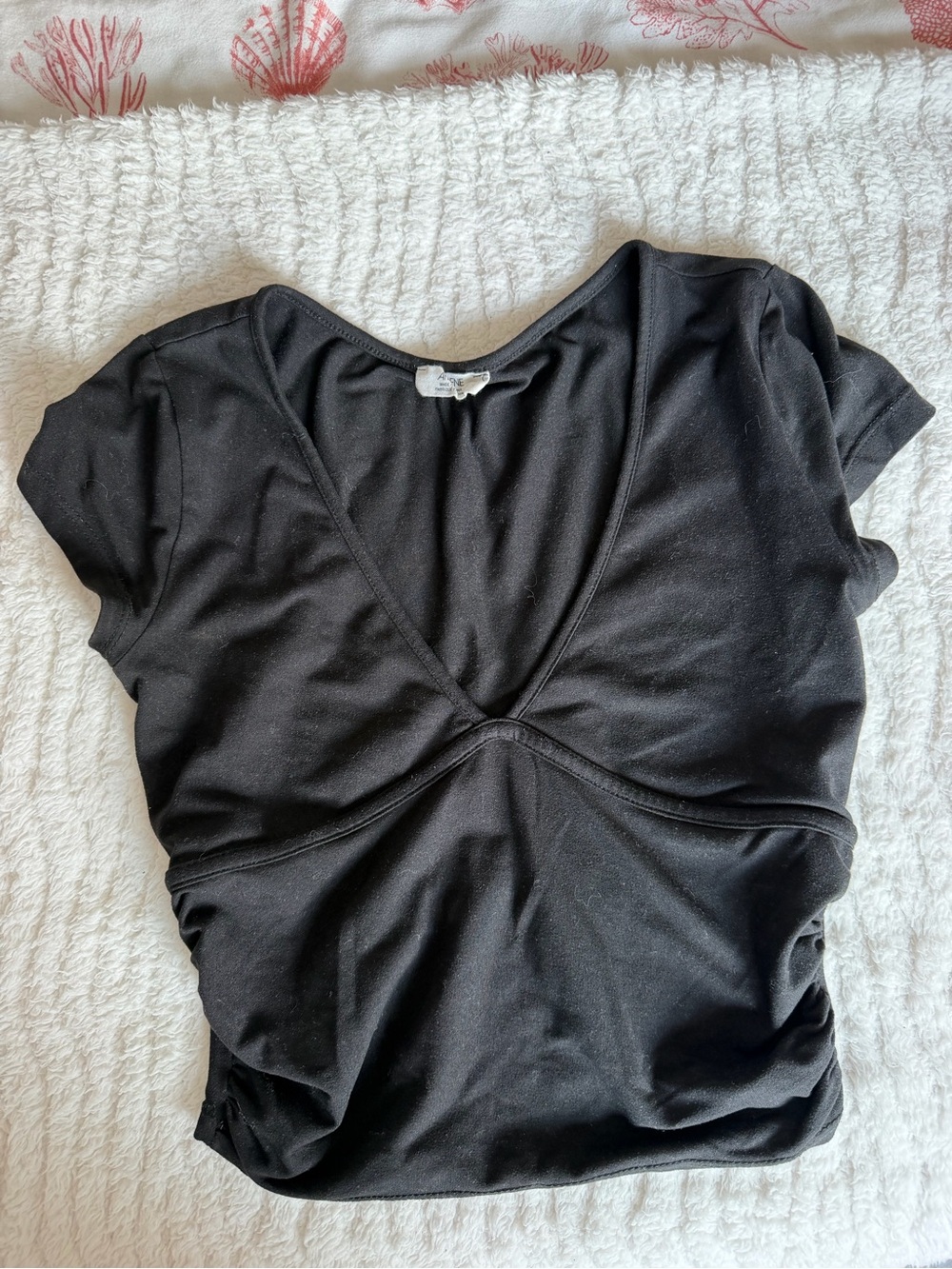 Ardene Black Short Sleeve V-Neck Tee